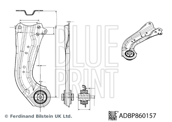 Control/Trailing Arm, wheel suspension